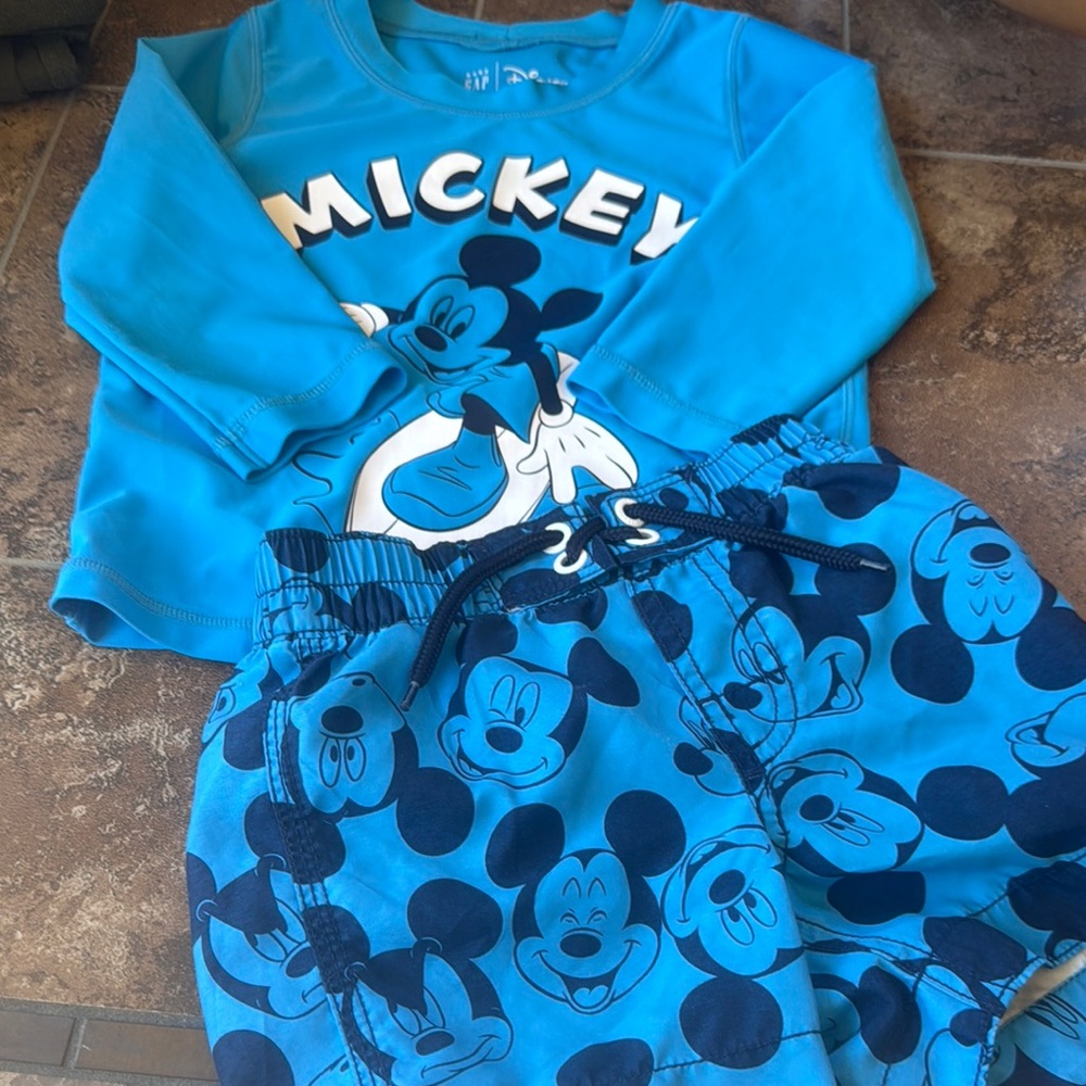 Disney Blue Mickey Mouse Pajama Set